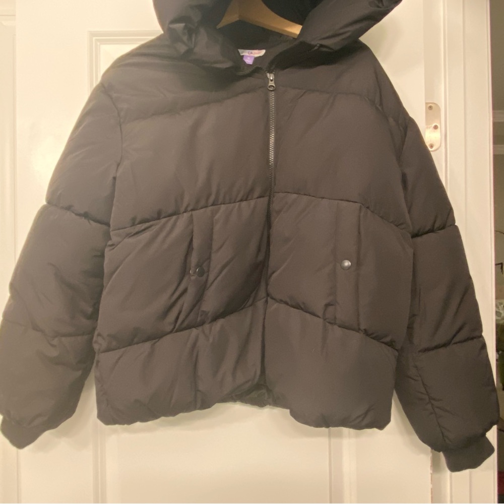 JUSTICE Black Puffer Coat